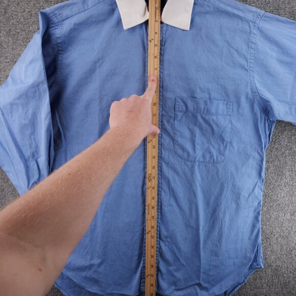 Gitman Bros Oxford Contrast Collar French Cuff USA All Cotton TTX 15.5 34 Shirt - Picture 12 of 16